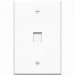 4XEM 4XFP01KYWH 1 Port/Outlet RJ45 Cat5/Cat6 Ethernet Wall Plate (White)