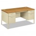 HON P3262CL Metro Classic Double Pedestal Desk, 60w x 30d x 29 1/2h, Harvest/Putty HONP3262CL